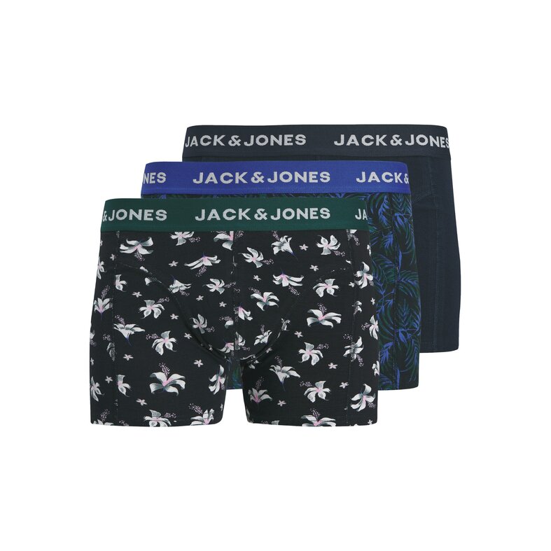 Jack & Jones Jack & Jones Heren Boxershorts Trunks JACTODD Gebloemd 3-Pack