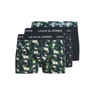 Jack & Jones Men's Boxer Shorts Trunks JACFLAMINGO Flamingo Print 3-Pack Multicolor