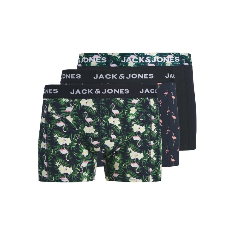 Jack & Jones Jack & Jones Heren Boxershorts Trunks JACFLAMINGO Flamingo Print 3-Pack Multicolor