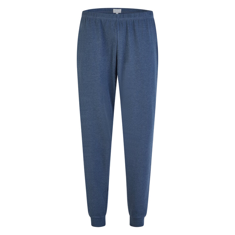 Phil & Co Phil & Co Men's Winter Pajama Set Long Interlock Blue Striped