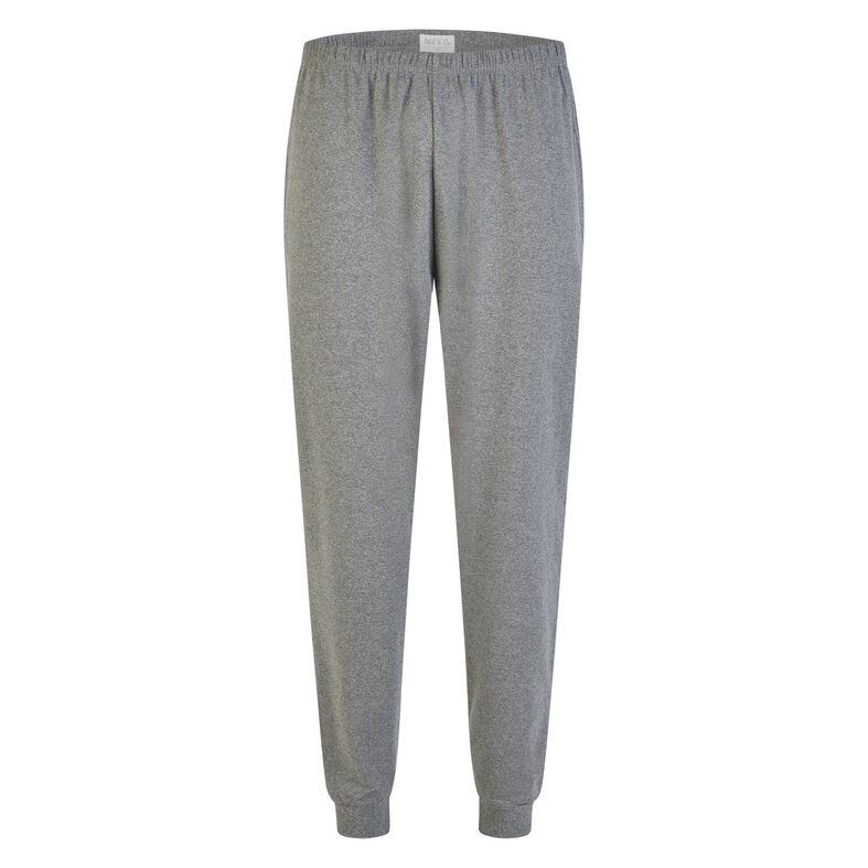 Phil & Co Phil & Co Men's Winter Pajama Set Long Interlock Gray Striped