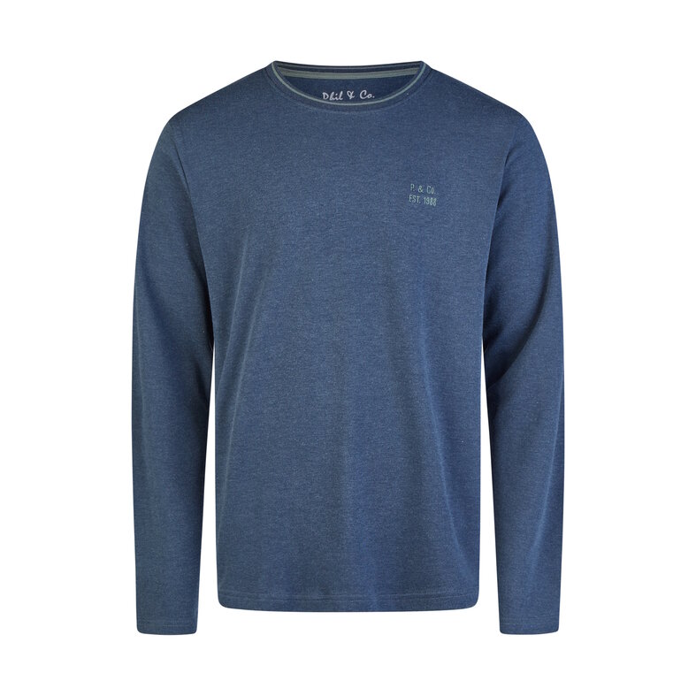 Phil & Co Phil & Co Men's Winter Pajama Set Long Interlock Dark Blue Checkered