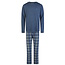 Phil & Co Phil & Co Heren Winter Pyjama Set Lang Interlock Donkerblauw Geruit