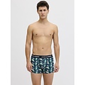 Jack & Jones Jack & Jones Heren Boxershorts Trunks Microfiber JACFLAMINGO Flamingo Print 3-Pack Donkerblauw
