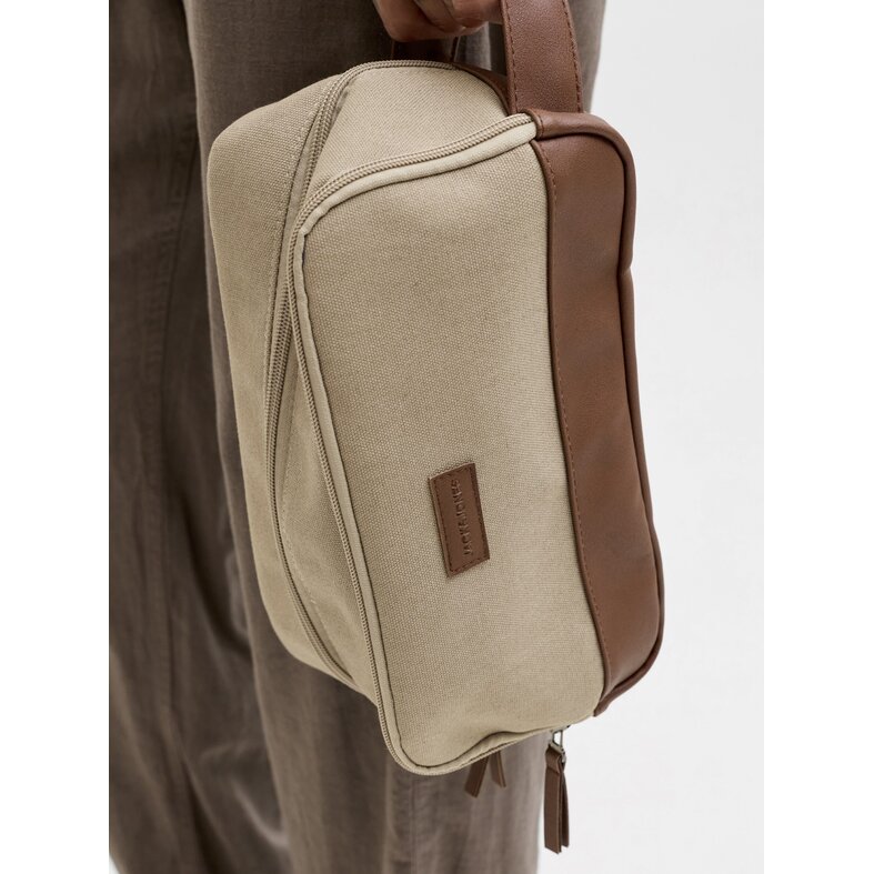 Jack & Jones Jack & Jones Men's Toiletry Bag JACPASCAL Beige/Brown