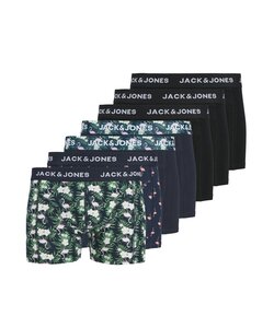 Jack & Jones Men's Boxers Trunks JACFLAMINGO Flamingo Print 7-Pack Dark Blue/Black