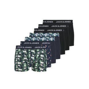 Jack & Jones Heren Boxershorts Trunks JACFLAMINGO Flamingo Print 7-Pack Donkerblauw/Zwart
