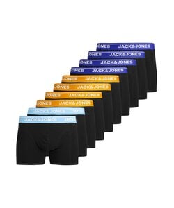 Jack & Jones Heren Boxershorts Trunks JACTHEODORE 10-Pack Effen Zwart