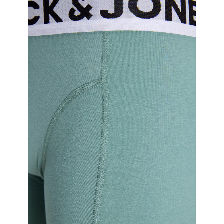 Jack & Jones Junior Jack & Jones Junior Jongens Boxershorts Trunks SENSE 3-Pack Effen Turquoise/Blauw/Zwart