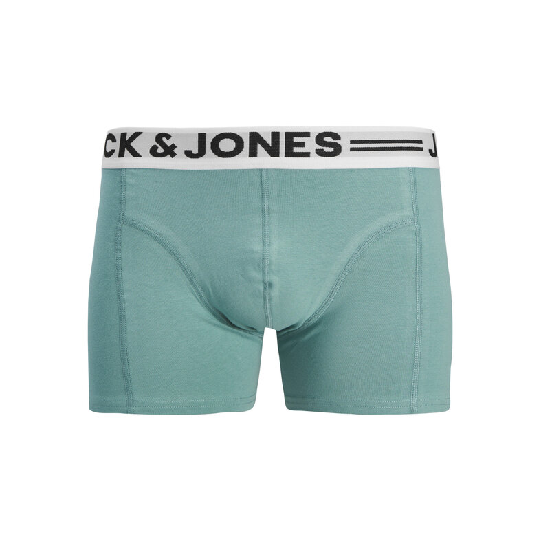 Jack & Jones Junior Jack & Jones Junior Jongens Boxershorts Trunks SENSE 3-Pack Effen Turquoise/Blauw/Zwart