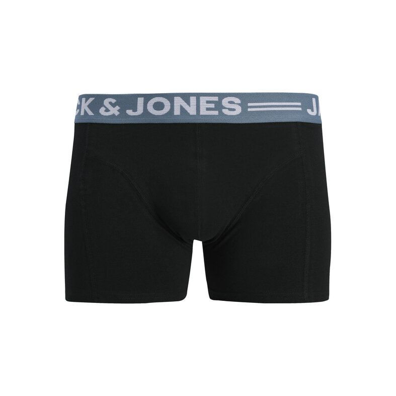 Jack & Jones Junior Jack & Jones Junior Jongens Boxershorts Trunks SENSE 3-Pack Effen Zwart