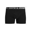 Jack & Jones Junior Jack & Jones Junior Jongens Boxershorts Trunks SENSE 3-Pack Effen Zwart
