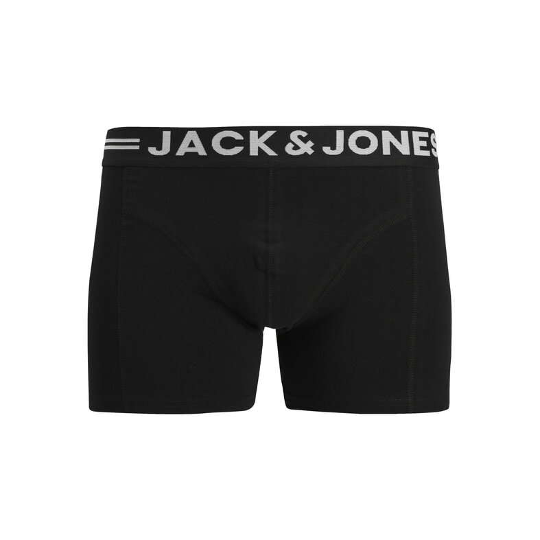 Jack & Jones Junior Jack & Jones Junior Jongens Boxershorts Trunks SENSE 3-Pack Effen Zwart