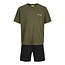 Jack & Jones Jack & Jones Heren Korte Shortama Pyjamaset JACEVEREST Groen/Zwart