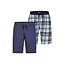 Phil & Co Phil & Co Heren Korte Pyjamabroeken 2-Pack Blauw Geruit/Donkerblauw