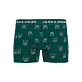 Jack & Jones Jack & Jones Heren Boxershorts Trunks JACDENIM Hond Print 3-Pack Groen/Donkerblauw