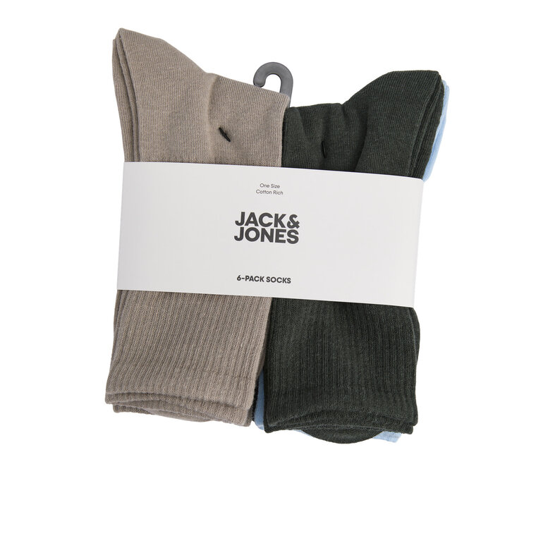 Jack & Jones Jack & Jones Men's Sports Socks JACNOLAN Tennis Socks 6-Pack Solid Multicolor