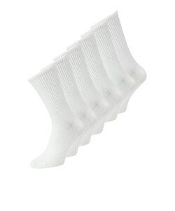 Jack & Jones Heren Sportsokken JACNOLAN Tennissokken 6-Pack Effen Wit