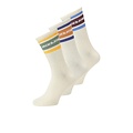 Jack & Jones Jack & Jones Men's Sports Socks JACNICE Tennis Socks 3-Pack Cream White
