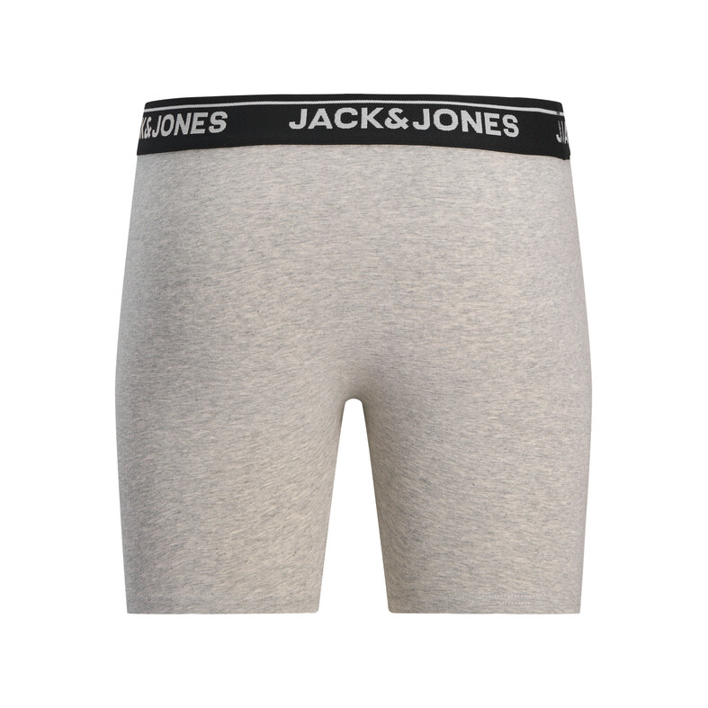 Jack & Jones Jack & Jones Heren Boxershorts Lange Pijp JACHENRY Boxer Briefs 3-Pack Grijs/Zwart