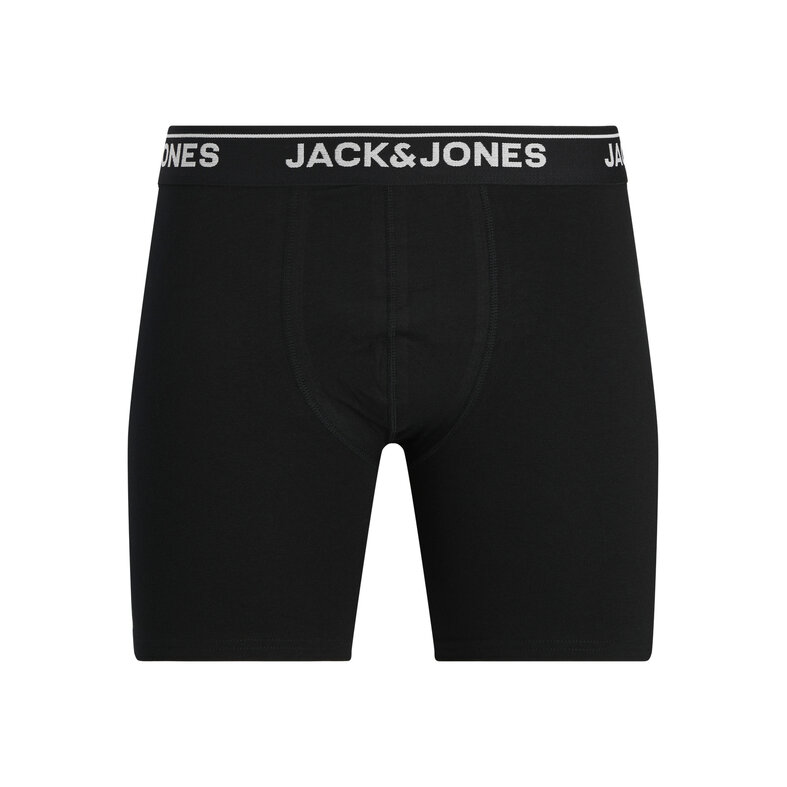 Jack & Jones Jack & Jones Heren Boxershorts Lange Pijp JACHENRY Boxer Briefs 3-Pack Grijs/Zwart