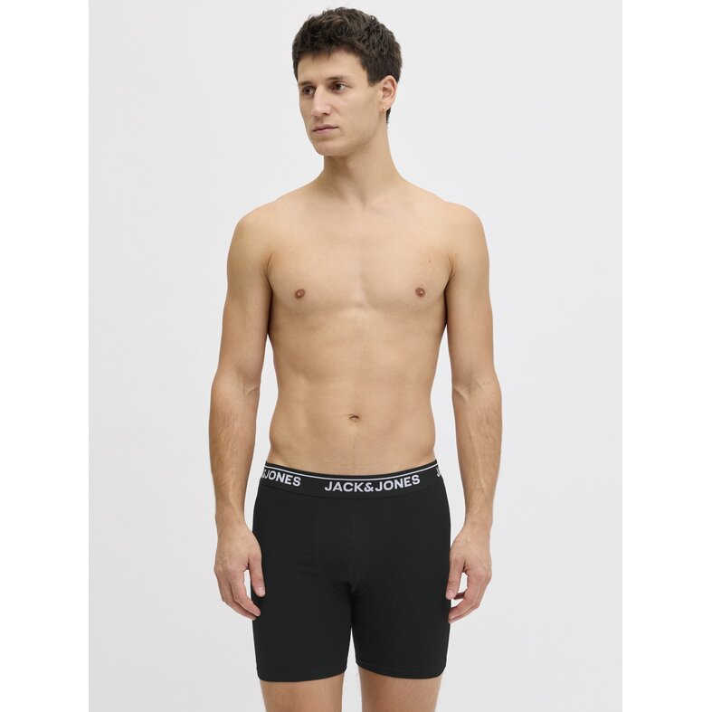 Jack & Jones Jack & Jones Heren Boxershorts Lange Pijp JACHENRY Boxer Briefs 5-Pack Effen Zwart