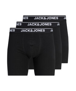 Jack & Jones Men's Boxer Shorts Long Pipe JACHENRY Boxer Briefs 3-Pack Black