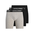 Jack & Jones Jack & Jones Men's Boxer Shorts Long Pipe JACHENRY Boxer Briefs 3-Pack Gray/Black