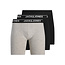 Jack & Jones Jack & Jones Men's Boxer Shorts Long Pipe JACHENRY Boxer Briefs 3-Pack Gray/Black