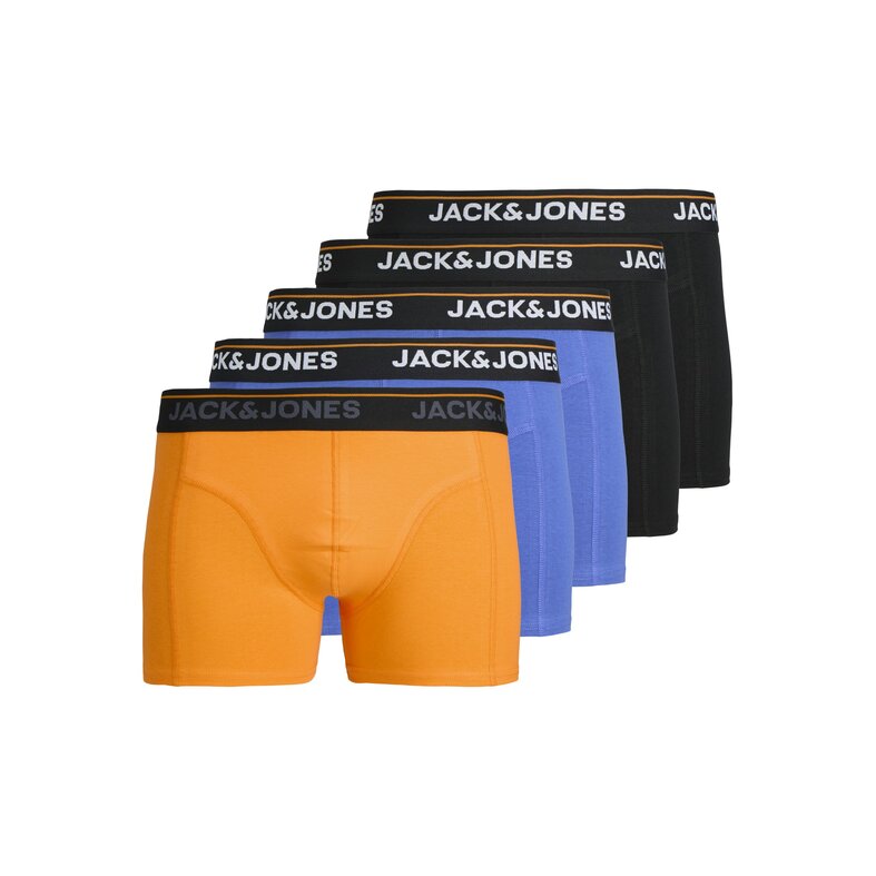 Jack & Jones Jack & Jones Heren Boxershorts Trunks JACTHEODORE 5-Pack Effen Multicolor