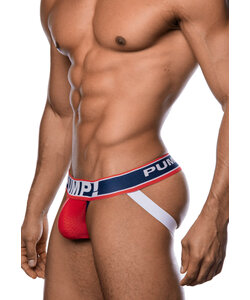 PUMP Men's Fever Jockstrap Blue/Red