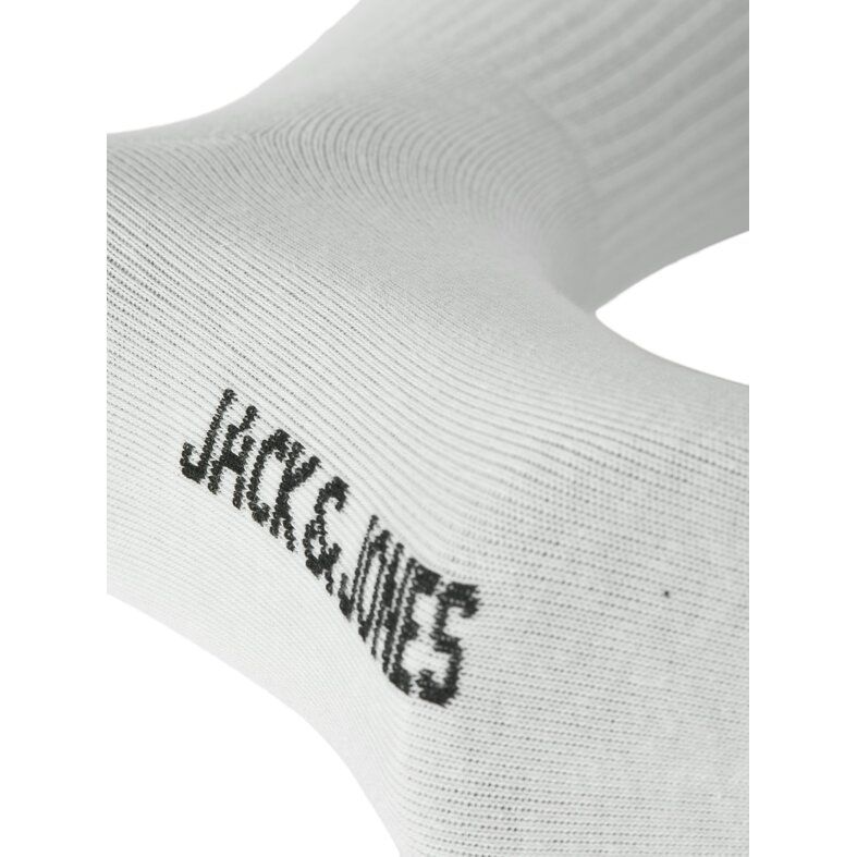 Jack & Jones Junior Jack & Jones Junior Jongens Sportsokken JACNOLAN Tennissokken 6-Pack Effen Wit/Zwart
