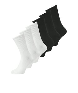 Jack & Jones Junior Boys Sports Socks JACNOLAN Tennis Socks 6-Pack Plain White/Black