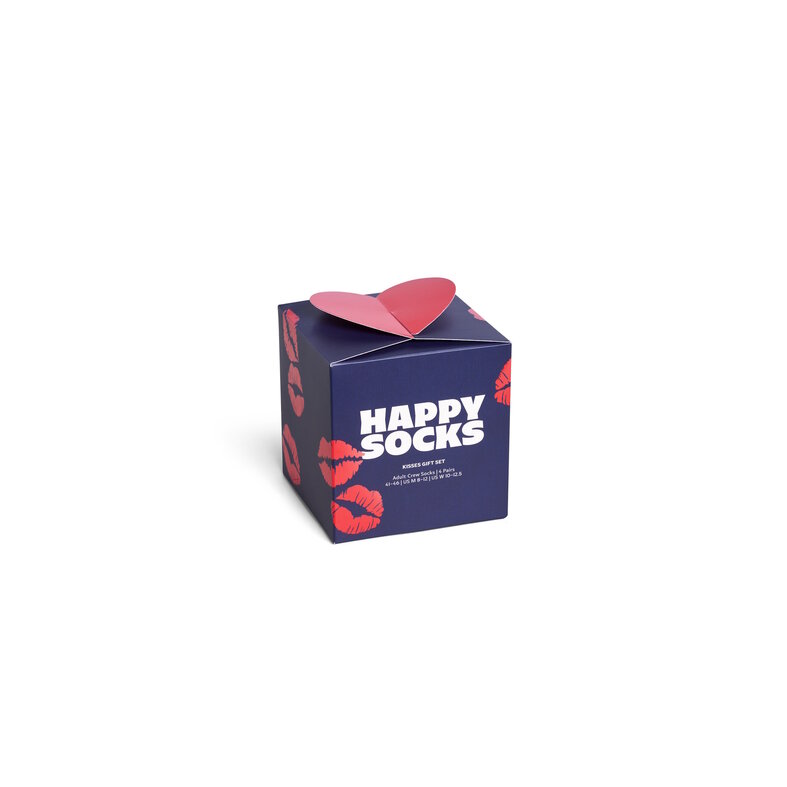 Happy Socks Happy Socks Unisex Socks Kiss Print Valentine Giftbox 2-Pair Dark Blue