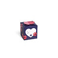 Happy Socks Happy Socks Unisex Sokken Kus Print Valentijn Giftbox 2-Paar Donkerblauw