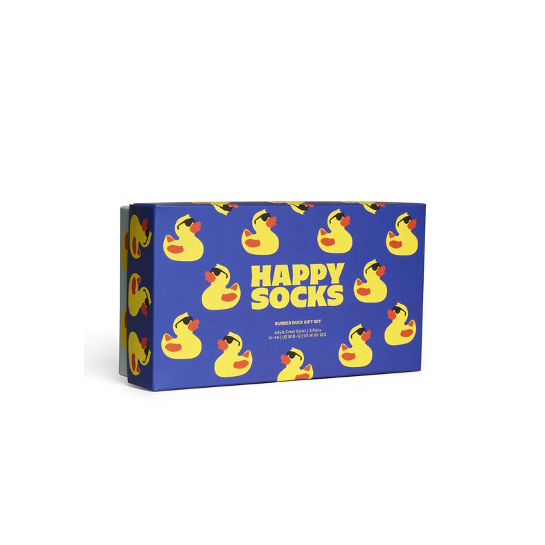 Happy Socks Happy Socks Men's Socks Rubber Rubber Rubber Rubber Ducks Print Giftbox 3-Pack Blue/Light Blue/Pink