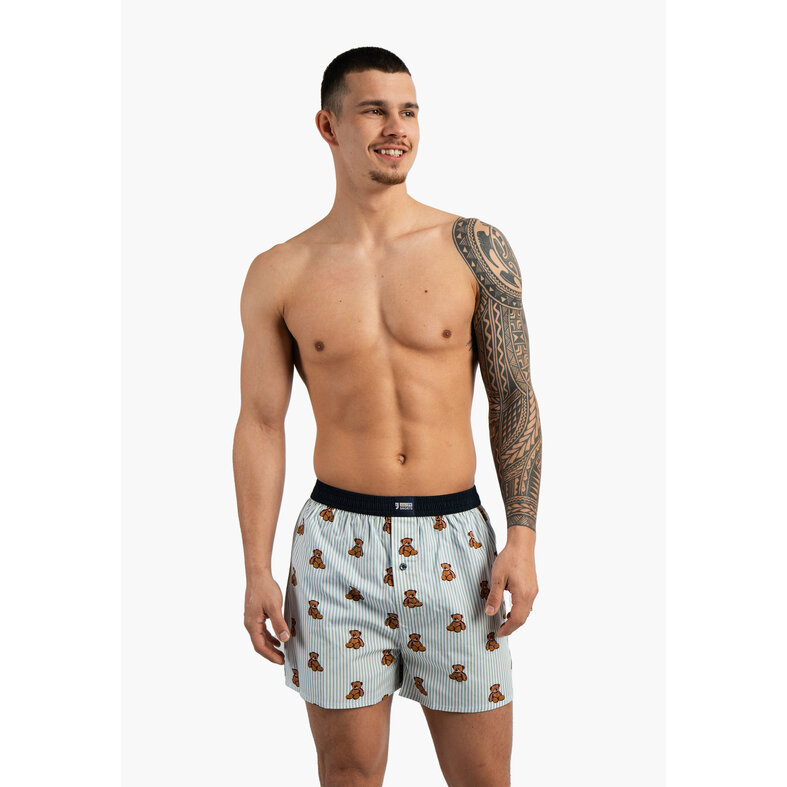 Happy Shorts Happy Shorts X Wijde Boxershorts Heren Beren Gestreept
