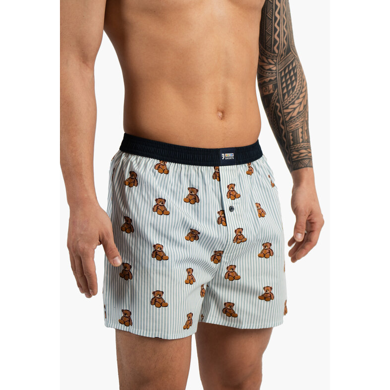 Happy Shorts Happy Shorts X Wijde Boxershorts Heren Beren Gestreept
