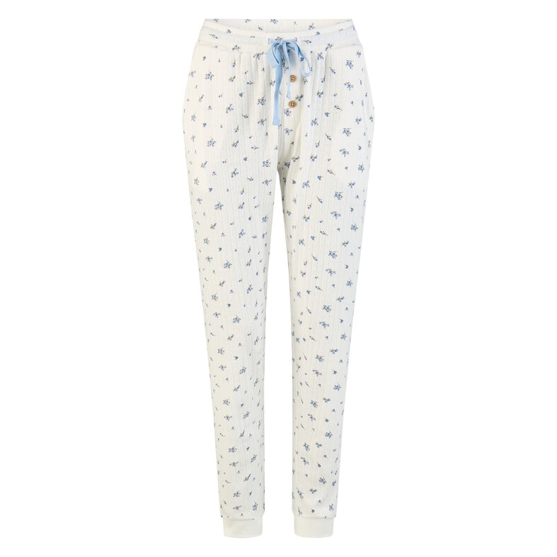 By Louise By Louise Ladies Pyjama Set Long Blue/White Floral