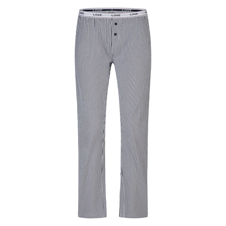 By Louise By Louise Ladies Pyjama Set Long Dark Blue Striped