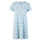 By Louise By Louise Dames Nachthemd Korte Mouw Blauw Gebloemd