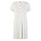 By Louise By Louise Dames Nachthemd Korte Mouw Wit Gebloemd