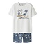 Name It Name It Jongens Korte Pyjama Set Shortama NKMNIGHTSET Wit/Blauw Palm Print