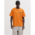 Jack & Jones Jack & Jones Heren T-shirt JJDAYTONA Ronde Hals Effen Oranje