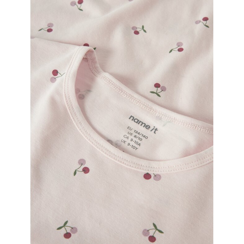 Name It Name It Girls Short Pyjama Set Shortama NKFNIGHTSET Pink Cherry Print