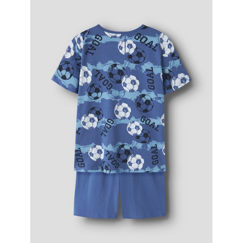 Name It Name It Boys Short Pyjama Set Shortama NKMNIGHTSET Blue Football Print