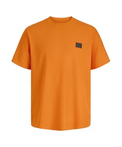 Jack & Jones Heren T-shirt JJDAYTONA Ronde Hals Effen Oranje