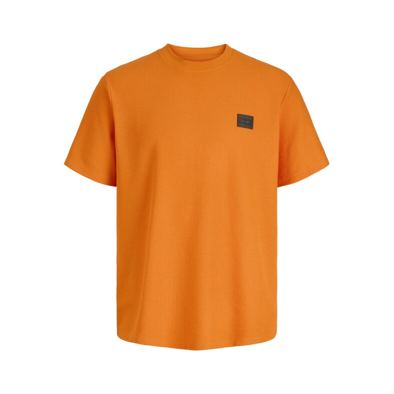 Jack & Jones Jack & Jones Men's T-shirt JJDAYTONA Round Neck Solid Orange
