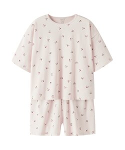 Name It Girls Short Pyjama Set Shortama NKFNIGHTSET Pink Cherry Print