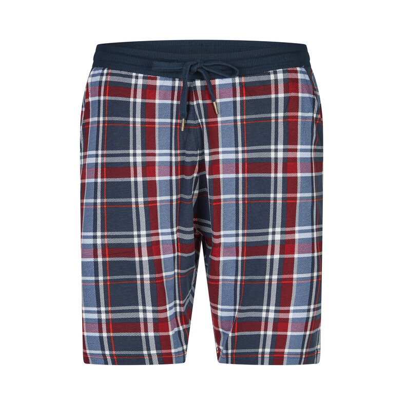 Phil & Co Phil & Co Essential Shortama Men's Short Pajama Set Blue/Checked